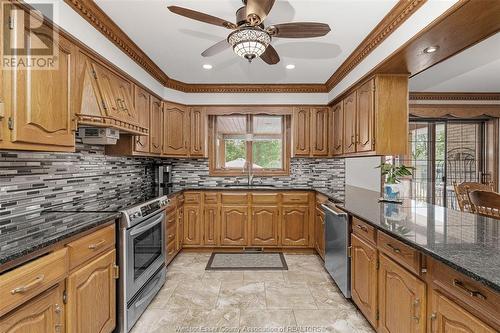 593 Dorset, Tecumseh, ON - Indoor Photo Showing Kitchen With Double Sink