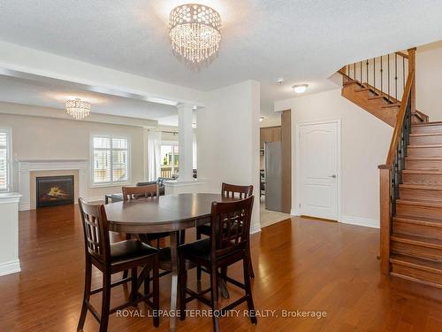 35 Prairie Creek Cres, Brampton, ON - Indoor Photo Showing Dining Room With Fireplace