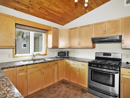 163 Portage Drive, Pass Lake, ON - Indoor Photo Showing Kitchen With Double Sink