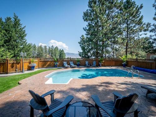 406 Azure Place, Kamloops, BC - Outdoor With In Ground Pool With Deck Patio Veranda With Backyard