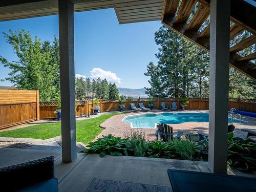 406 Azure Place, Kamloops, BC - Outdoor With In Ground Pool With Backyard