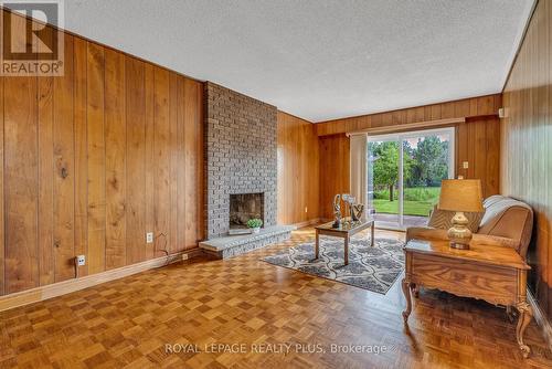 2440 Rosemary Drive, Mississauga (Erindale), ON - Indoor Photo Showing Living Room With Fireplace