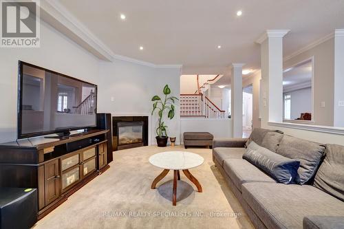 5231 Misty Pine Crescent, Mississauga (Churchill Meadows), ON - Indoor Photo Showing Living Room With Fireplace