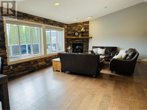 350 Westridge Drive, Williams Lake, BC - Indoor Photo Showing Living Room With Fireplace