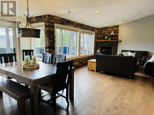 350 Westridge Drive, Williams Lake, BC - Indoor Photo Showing Dining Room With Fireplace