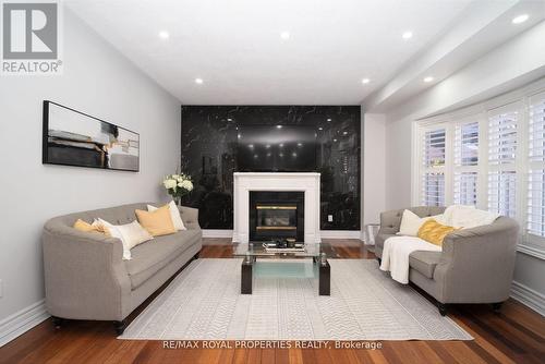 22 Carberry Crescent, Ajax (Northeast Ajax), ON - Indoor Photo Showing Living Room With Fireplace