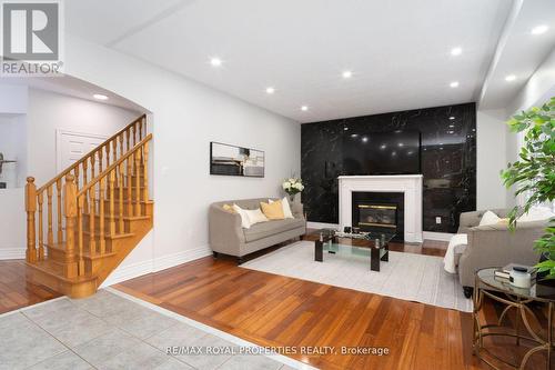 22 Carberry Crescent, Ajax (Northeast Ajax), ON - Indoor Photo Showing Living Room With Fireplace