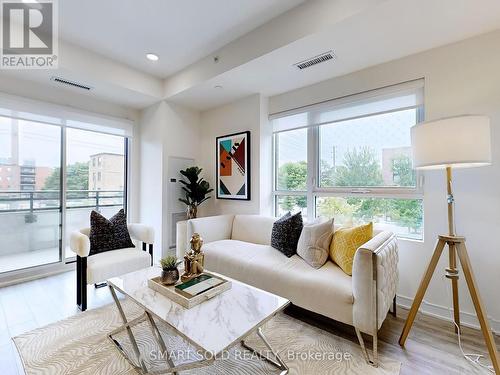 214 - 1 Neighbourhood Lane, Toronto (Stonegate-Queensway), ON - Indoor Photo Showing Living Room