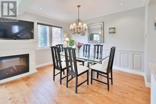 3527 Ash Row Crescent, Mississauga (Erin Mills), ON - Indoor Photo Showing Dining Room With Fireplace