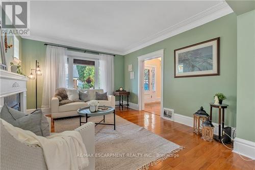 74 Balmoral Avenue S, Hamilton (Delta), ON - Indoor Photo Showing Living Room With Fireplace