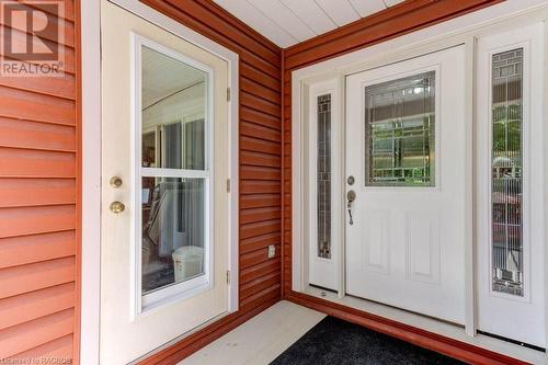 Main Door plus side door direct to Sun Room - 292 Balaklava Street, Paisley, ON - Outdoor With Exterior