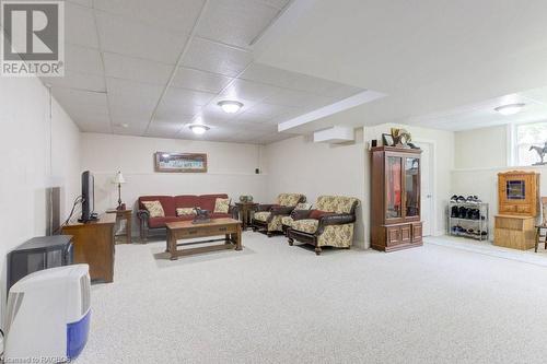 Large Basement Family Room - 292 Balaklava Street, Paisley, ON - Indoor Photo Showing Basement