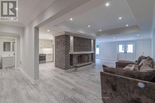 3225 Davis Drive, Whitchurch-Stouffville, ON - Indoor Photo Showing Living Room With Fireplace