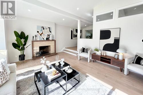 33 Valentine Drive, Toronto (Parkwoods-Donalda), ON - Indoor Photo Showing Living Room With Fireplace