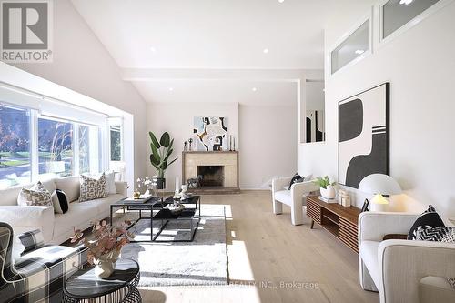 33 Valentine Drive, Toronto (Parkwoods-Donalda), ON - Indoor Photo Showing Living Room With Fireplace