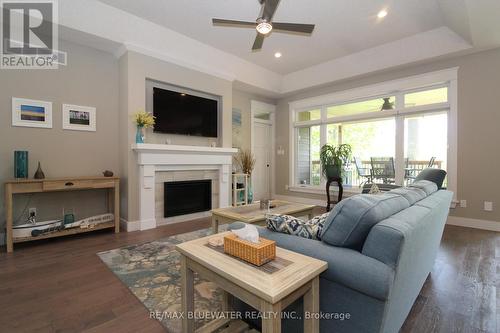 10138 Merrywood Drive, Lambton Shores (Grand Bend), ON - Indoor Photo Showing Living Room With Fireplace