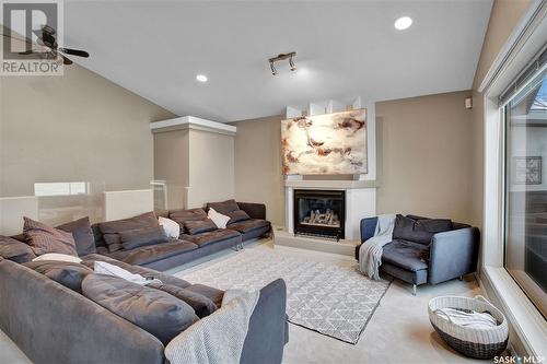 5702 Nelson Beach Drive, Wakaw Lake, SK - Indoor Photo Showing Living Room With Fireplace