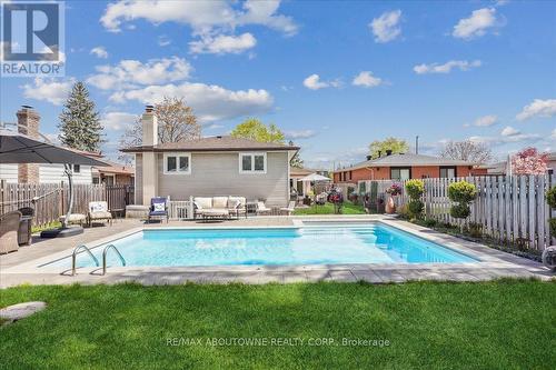 217 Slater Crescent, Oakville (Old Oakville), ON - Outdoor With In Ground Pool With Deck Patio Veranda With Backyard