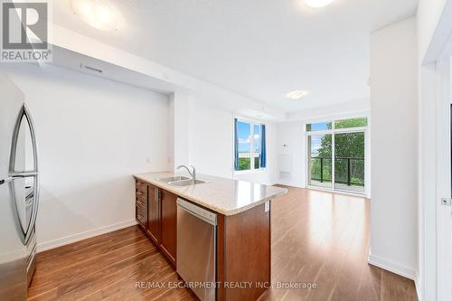 512 - 125 Shoreview Place, Hamilton (Stoney Creek), ON - Indoor Photo Showing Kitchen With Double Sink