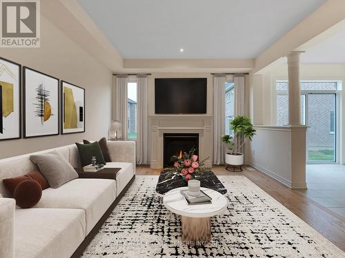 73 Donald Stewart Road, Brampton (Northwest Brampton), ON - Indoor Photo Showing Living Room With Fireplace