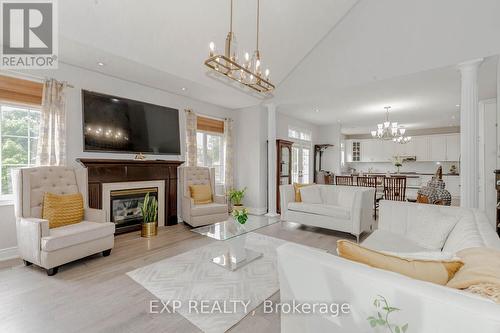 4 Champion Court, Brampton (Credit Valley), ON - Indoor Photo Showing Living Room With Fireplace