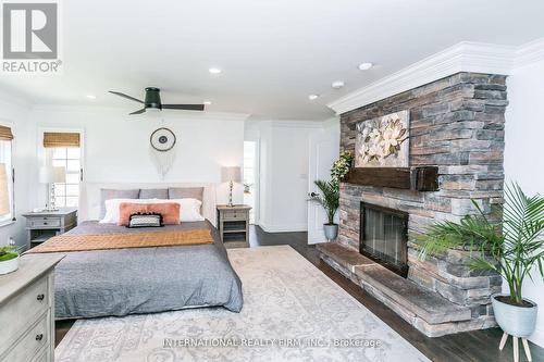 1231 Martins Boulevard, Brampton, ON - Indoor Photo Showing Bedroom With Fireplace