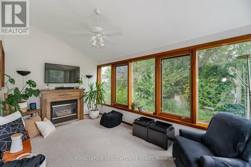 55 Edilou Drive, Toronto (Alderwood), ON - Indoor Photo Showing Living Room With Fireplace