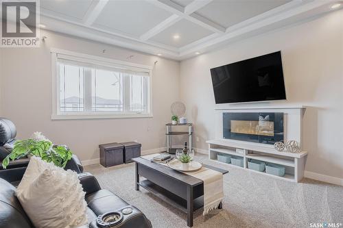 267 Baltzan Boulevard, Saskatoon, SK - Indoor Photo Showing Living Room With Fireplace