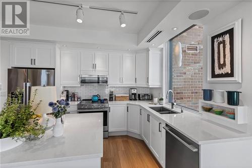 15 St Andrew Street Unit#1205, Brockville, ON - Indoor Photo Showing Kitchen With Double Sink