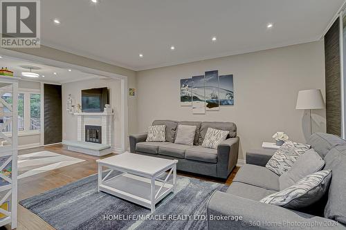 158 Hanson Road, Mississauga (Fairview), ON - Indoor Photo Showing Living Room With Fireplace