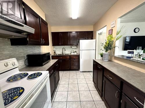 417 - 5 Parkway Forest Drive, Toronto (Henry Farm), ON - Indoor Photo Showing Kitchen With Double Sink