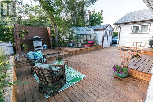 325 Alberta Avenue, Kerrobert, SK - Outdoor With Deck Patio Veranda With Exterior