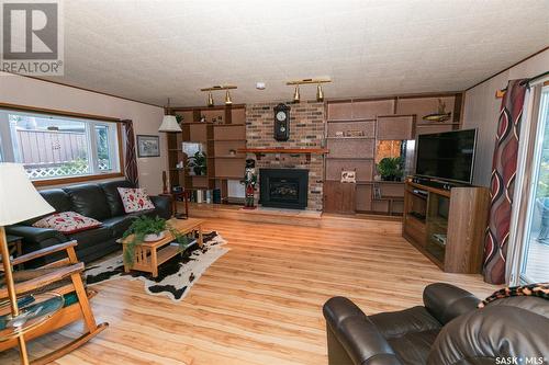 325 Alberta Avenue, Kerrobert, SK - Indoor Photo Showing Living Room With Fireplace