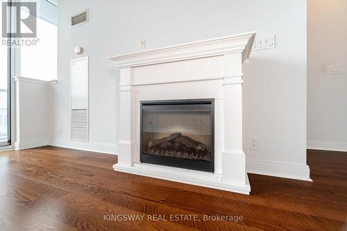 3404 - 80 Absolute Avenue, Mississauga (City Centre), ON - Indoor Photo Showing Living Room With Fireplace