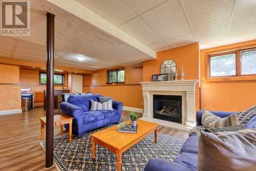 6325 Dundas Street, Thames Centre, ON - Indoor Photo Showing Living Room With Fireplace