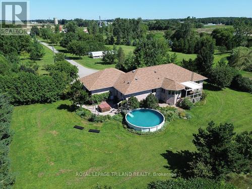 6325 Dundas Street, Thames Centre, ON - Outdoor With Above Ground Pool With View