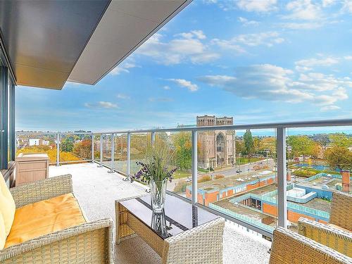 1004-838 Broughton St, Victoria, BC - Outdoor With Balcony With View With Exterior