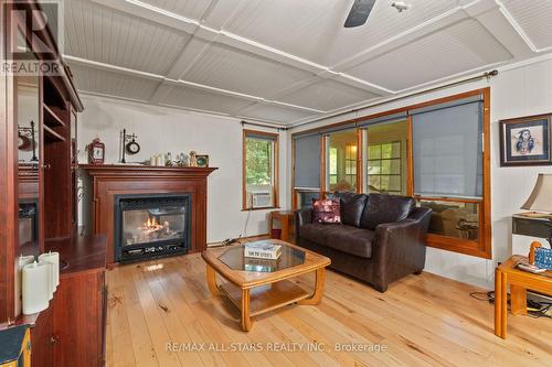 357 Southam Drive, Kawartha Lakes, ON - Indoor Photo Showing Living Room With Fireplace