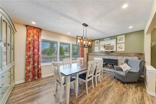 625 Golf Club Road, Hamilton, ON - Indoor Photo Showing Dining Room With Fireplace