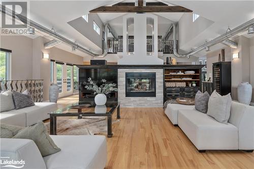 21 Trails End, Collingwood, ON - Indoor Photo Showing Living Room With Fireplace