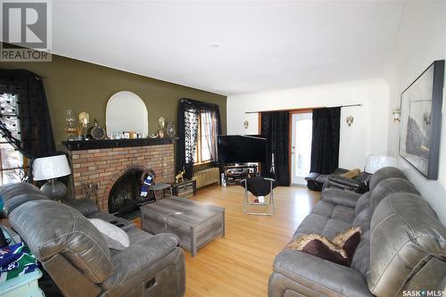 215 7Th Avenue E, Shaunavon, SK - Indoor Photo Showing Living Room With Fireplace