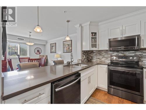 330 4 Avenue Se Unit# 306, Salmon Arm, BC - Indoor Photo Showing Kitchen With Stainless Steel Kitchen With Double Sink With Upgraded Kitchen