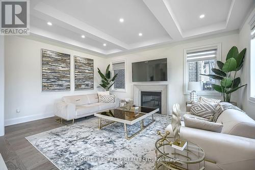 156 Wainfleet Crescent, Vaughan, ON - Indoor Photo Showing Living Room With Fireplace