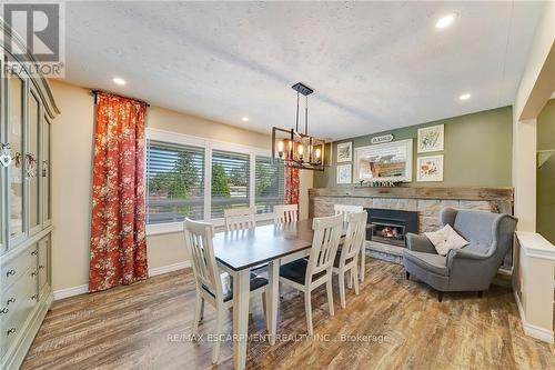 625 Golf Club Road, Hamilton, ON - Indoor Photo Showing Dining Room With Fireplace