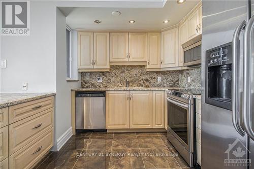 2105 - 1285 Cahill Drive, Ottawa, ON - Indoor Photo Showing Kitchen With Stainless Steel Kitchen With Upgraded Kitchen