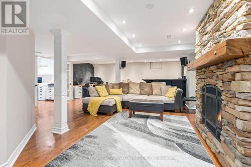 16 Early Street, Halton Hills (Georgetown), ON - Indoor Photo Showing Living Room With Fireplace