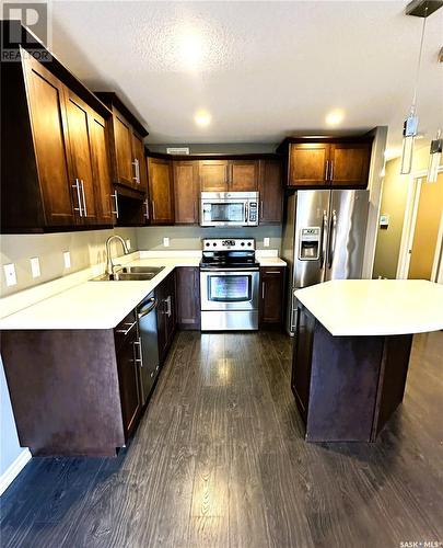 245 4002 Sandhill Crescent, Regina, SK - Indoor Photo Showing Kitchen With Double Sink