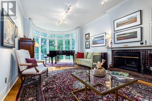 72 Baby Point Crescent, Toronto (Lambton Baby Point), ON - Indoor Photo Showing Living Room With Fireplace