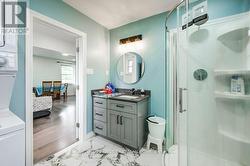 second floor bathroom with laundry - 