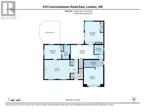 floor plan of main floor - 615 Commissioners Road E, London, ON - Other